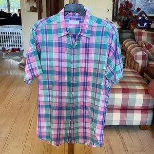 Uniqlo Multicolor Plaid Short Sleeve Shirt size large
